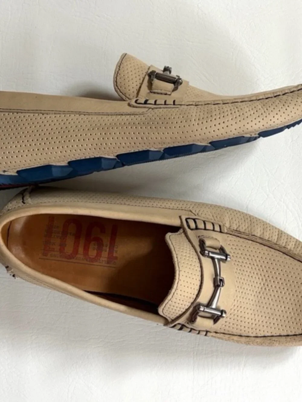 901 Suede Men’s Driving Moccasins Loafers MStorino Horse Bit Shoes Sand 10